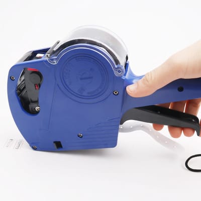 Prijstang - Labelmaker - Compleet met Inkt en Stickerrol - blauw