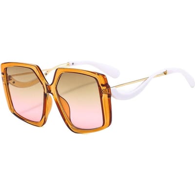 Lunettes de soleil carrées irrégulières élégantes pour dames Charnière en alliage de designer Lunettes vintage Lunettes de soleil pour femmes Teintes UV400 Pour messieurs Oculus as picture beige