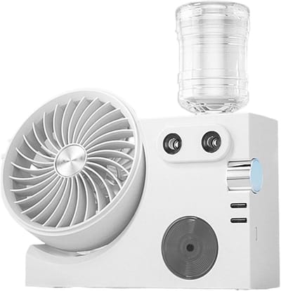 Mist Ventilator - Vernevelende Koeler - Persoonlijke Verkoeling - Dubbele Nozzles - 7x23x7 cm - Wit
