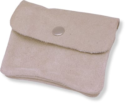 Bijoutheek Portemonnee Leer Italiaans Suede Creme