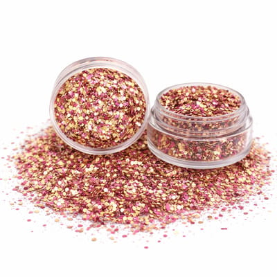 GlittersXL® - Chunky Glitters (Goud/Roze) - Biologisch Afbreekbaar Festival Glitters - Biodegradable Glitters voor Lichaam - Glitters Gezicht Dames