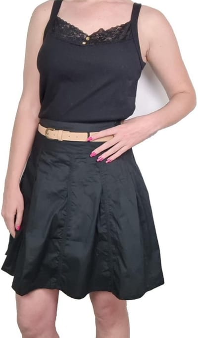 Rok dames - A-Lijn - Met Riem - high waist - Bon Prix - Kleur Zwart - Maat 44