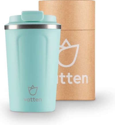 Vatten Thermosbeker - Koffiebeker - Travel Mug - Lichtgroen - 380ml - Theebeker - 3-Wandige Isolatie