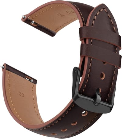 Leren smartwatch bandje 20mm voor heren en dames - stijlvol en duurzaam horlogebandje