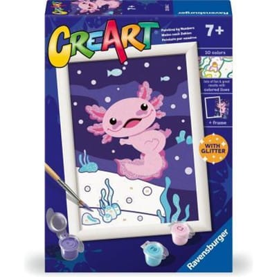 Ravensburger - CreArt - Axolotl - Schilderen op Nummer voor Kinderen