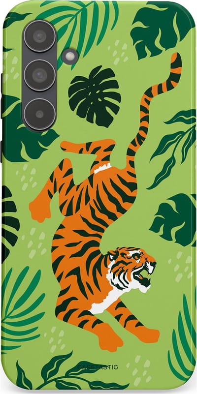Casetastic Hoesje Geschikt voor Samsung A55 - Stijlvolle Beschermende Duo-layer Case - Tijgerwoud
