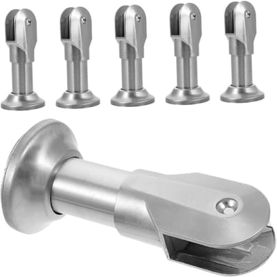 6 stuks WC-scheidingswanden steunen – RVS, stevig, eenvoudig te monteren