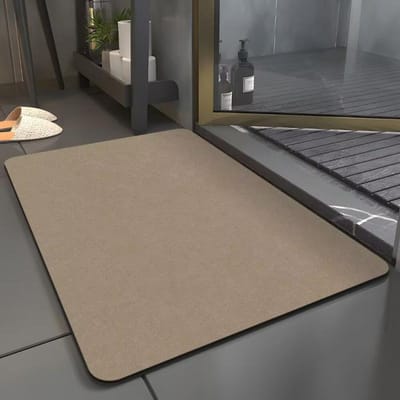 Tapis de sol de salle de bain couleur unie Absorption d'eau à séchage rapide Résistant à la saleté Antidérapant Boue de diatomée Coussin doux Tapis à pédale 50 * 80cm