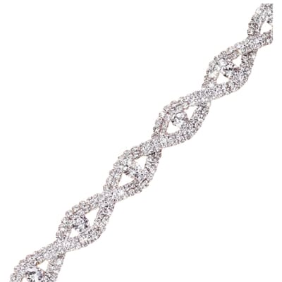 Strass armband -Plus size -extra lang-zilverkleur -21-27 cm- Charme Bijoux