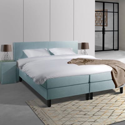 Anno 1588 Comforta Boxspringset - Pocketvering - IJsblauw - 140x200 cm - Inclusief dekbed + 2 kussens