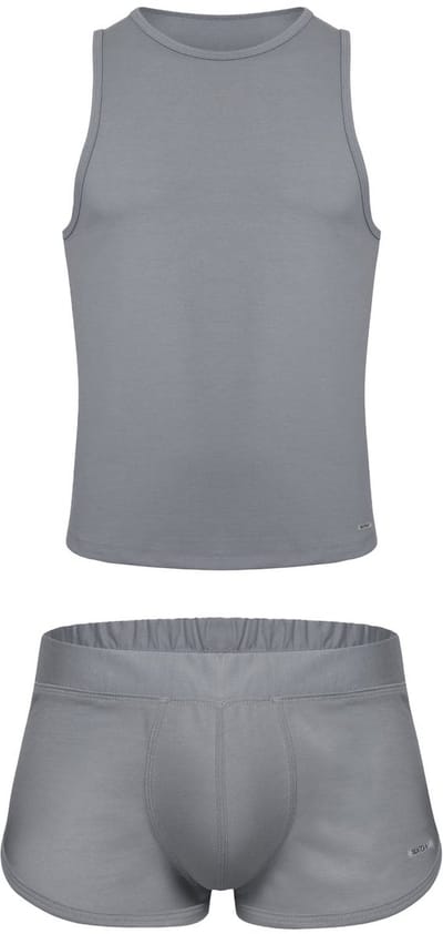 SUKREW 1x Shorts + 1x Vest Multipack Studio Grey - MAAT XXL