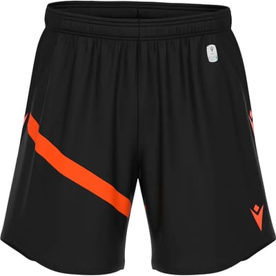 Macron Shen Eco Short Heren - Zwart / Oranje | Maat: 3XL