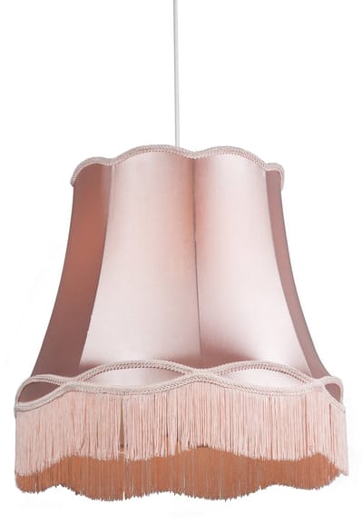 Qazqa retro hanglamp - Granny - roze, rond, 45cm, ideaal als hal, keuken, slaapkamer en woonkamer lamp