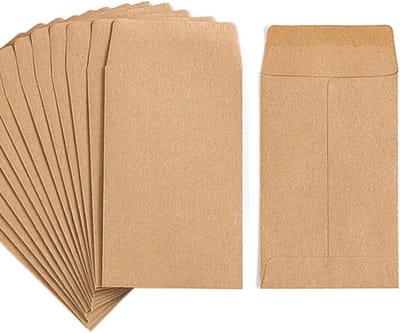 Kraft Kleine Muntenenveloppen Zelfklevende Enveloppen voor Tuin, Kantoor of Bruiloft Cadeaus