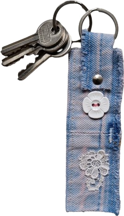 Toetie & Zo - Sleutelhanger - Jeans - Denim