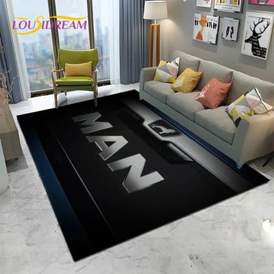 Man Truck Logo Serie Bedrukking Tapijt Vloerkleed voor Thuis Woonkamer Slaapkamer Bank Deurmat Decor, Kinderkamer Vloerkleed Vloermat 60*90cm