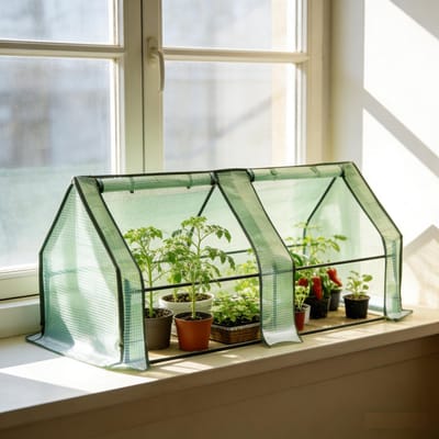 MODFU - Kweekkas - Ventilatie En Waterdichte Afdekking - Voor Balkon En Tuin - Staal En Polyethyleen - Groen - 180 X 90 X 90 Cm