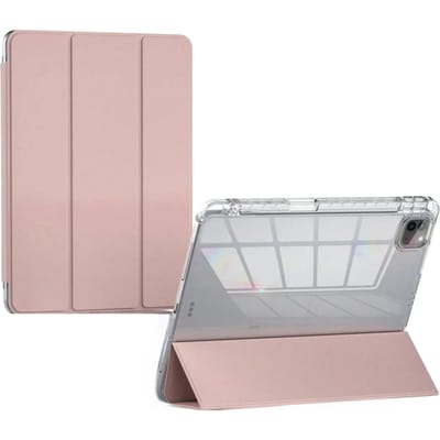Voor iPad Pro 12.9” 2020 Magnetische hoes voor Stylus Pink-iPad pro-hoes, Apple tabletaccessoires, smart cover iPad-hoes met standaard, tablethoes, iPad-schermbescherming, hoes met handvat