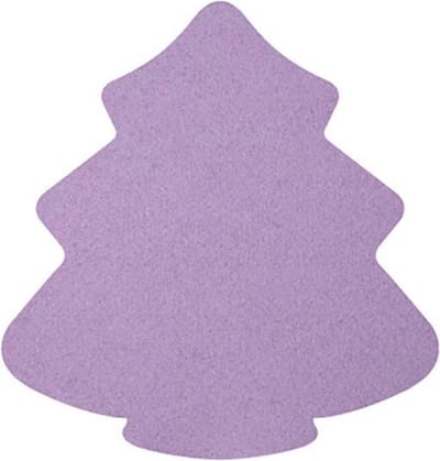 Kerstboom vilt onderzetters - Lila - 6 stuks - 11 x 10 cm - Kerst onderzetter - Tafeldecoratie - Glas onderzetter - Cadeau - Woondecoratie - Tafelbescherming - Onderzetters voor glazen - Kerst tafelen - Woonaccessoires - Tafelaccessoires