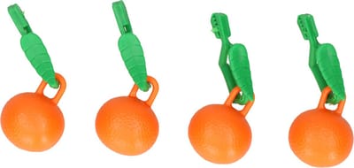 Humbert Tafelkleed klemmen - 4x stuks - sinaasappels - kunststof - 5 x 6 cm