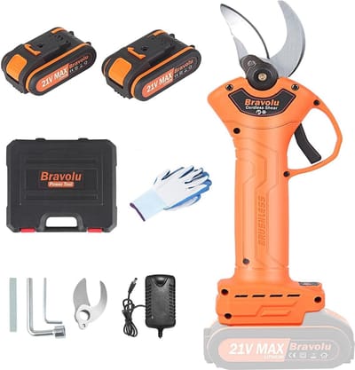 Professionele Elektrische Snoeischaar voor Tuin en Fruitboom – 30 mm Takkenschaar met 2 Accu's