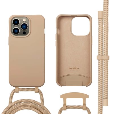 imoshion Hoesje - Geschikt voor iPhone 13 Pro - Color Backcover met afneembaar koord geschikt voor MagSafe - Nude
