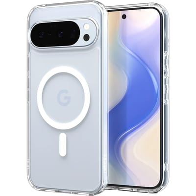 Spigen Ultra Hybrid MagFit - Hoesje Geschikt voor Google Pixel 10 / 10 Pro - Compatibel met MagSafe / Qi2 - Back Cover Transparant Wit