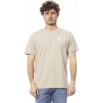 Beige T-shirt Casual Stijl