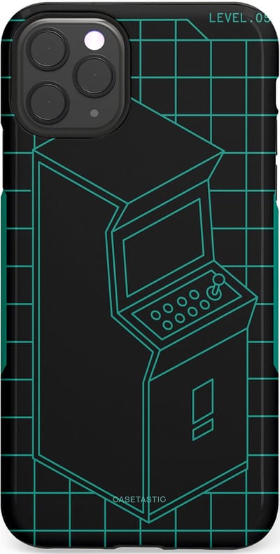 Casetastic Hoesje Geschikt voor Apple iPhone 11 Pro Max - Stijlvolle Beschermende Duo-layer Case - Retro joystick