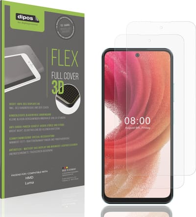 dipos FLEX – 2x Matte Screenprotector geschikt voor HMD Luma | Volledige Schermbescherming | Case-Friendly