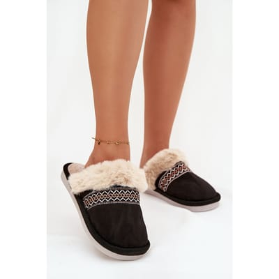 Cozy Stitch Slippers - Zwart / 36/37