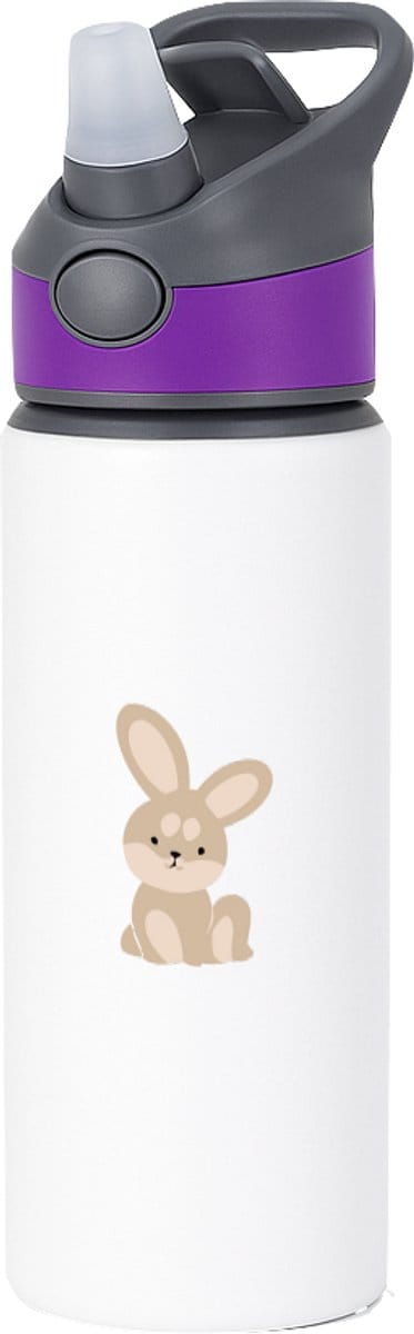 Hacebo® - Konijnen waterfles met rietje paars - Konijn - Dieren liefhebbers - Knaagdieren - kinderboerderij - huisdieren - water fles - 650ML