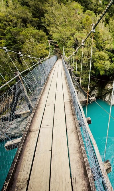 Fotobehang - Wooden Bridge 150x250cm - Vliesbehang