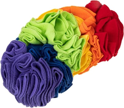 Honden Snuffelmat - Voedsel Puzzel - Voedsel Zoeken - Scheur- en Bijtbestendig - 450 Grams - Kleurrijk