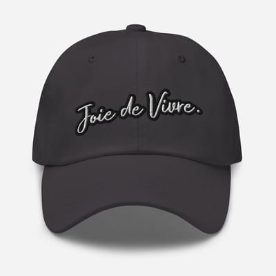 De2pktjes - Joie de Vivre Geborduurde pet met een ACADIANE geborduurd op de ACHTERZIJDE - Grijs
