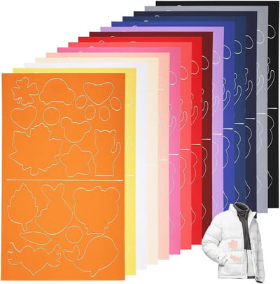 15 Zelfklevende Reparatie Patches voor Donsjassen, Meerdere Kleuren en Vormen, Ideaal voor Jassen, Slaapzakken en Tenten