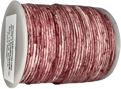 Leren Koord Rond, 50 m x 1 mm - Rond Lederen Koord, Voor Halskettingen, Armbanden, Sieraden, Knutselkralen en Veters (Vintage Bordeaux)