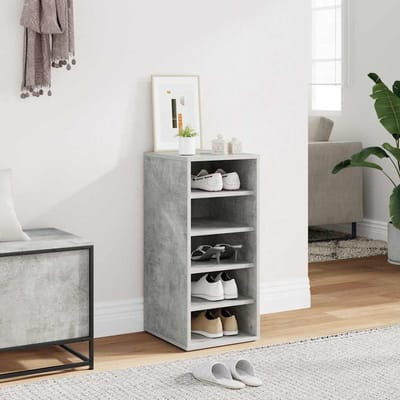 vidaXL - Schoenenkasten - 31,5 - x - 35 - x - 70 - cm - Betongrijs