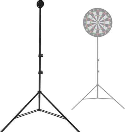 Dartbord standaard - Dartstandaard - Thuis Darten - Verstelbare Hoogte - 84-194 cm - Zwart