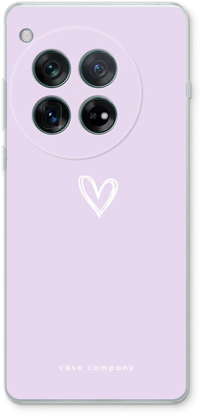 Case Company® - Hoesje geschikt voor OnePlus 12r hoesje - Klein hartje paars - Soft Cover Telefoonhoesje - Bescherming aan alle Kanten en Schermrand