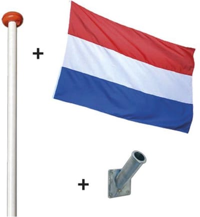 Bundelvoordeel Nederlandse vlag / vlaggenstok - vlag - vlaggenstokhouder