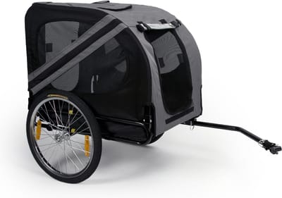 Prime Line Pet Trailer - Hondenfietskar - Grijs/Zwart - 80x65x57cm