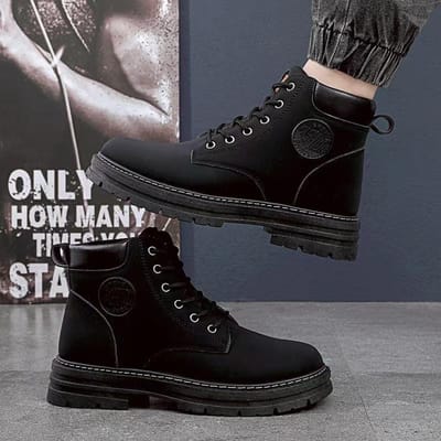 Koppel Martin Boots Klassieke Mode Slijtvast Waterdicht Hoge top Zacht Zacht Werken Antislip Laarzen voor Mannen en Vrouwen 44