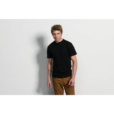 Slater 2520 - BASIC 2-pack T-shirt ronde hals korte mouw zwart M 100% katoen
