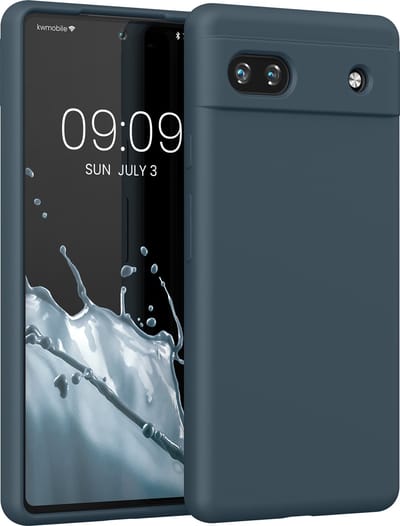 kwmobile telefoonhoesje geschikt voor Google Pixel 6a - Hoesje met siliconen coating - Smartphone case in leisteen