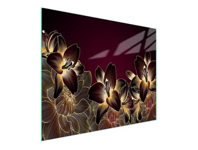 TMK ArtDeko - Snijplank van gehard glas - 52x30 cm - Orchidee