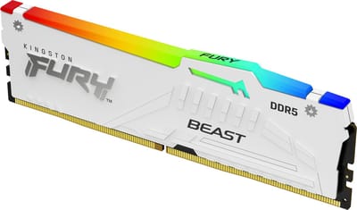 Kingston FURY Beast RGB DDR5-5600 - 16GB - CL36 - Single Channel (1 pcs) - AMD EXPO & Intel XMP - Wit met RGB