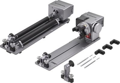 AtomStack R8 Rotary Chuck voor Lasergraveermachine – Verstelbare Rotatie-as voor Graveren van Bekers, Ringen en Sferen – Compatibel met AtomStack en LightBurn