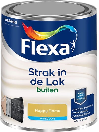 Flexa - Strak in de Lak Buitenlak Zijdeglans - Happy Flame - Mengverf - 0.75 L