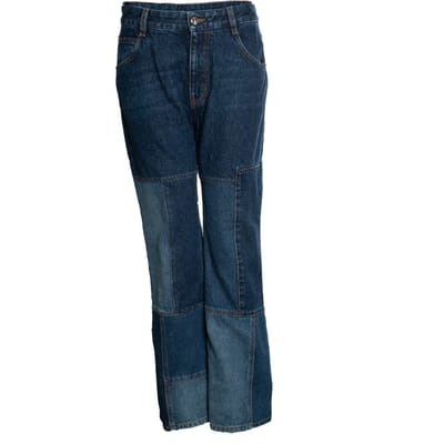 Chloé, patchwork jeans in blauw